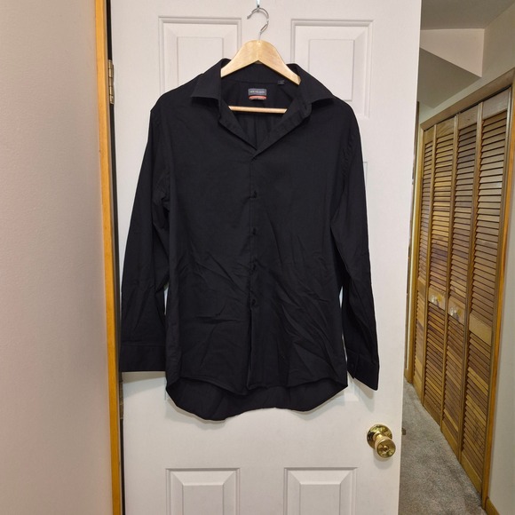 Van Heusen Other - Van Heusen Mens XL Black Stain Shield Slim Fit Stretch Long Sleeve Dress Shirt
